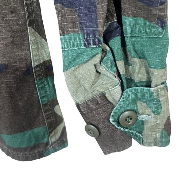 Vintage US Air Force Woodland Camo Jacket Military NATO Combat Size Small Short - Picture 3 of 7